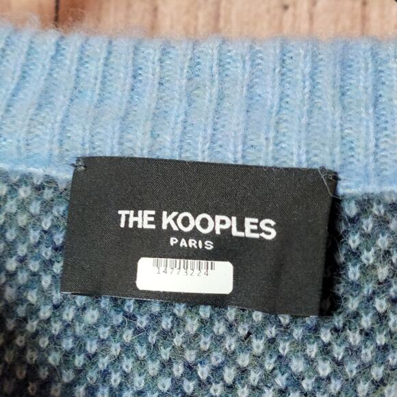 The Kooples Blue Colorblock Wool & Alpaca Sweater, Sz 3 / US 8-10 - Picture 8 of 14